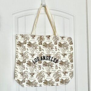 🔥NEW PacSun Reusable Etoile Monogram Print Canvas Reusable Tote Bag